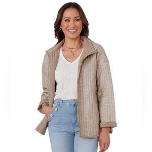 Democracy NWT Woven Jacquard Quilted Jacket CL